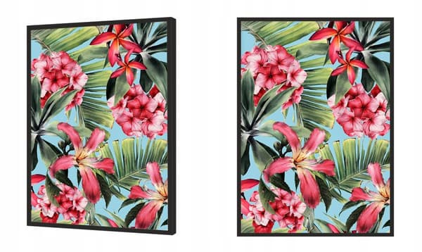 TAVELAFFIST I RAM 53x73 cm Blommor P1669