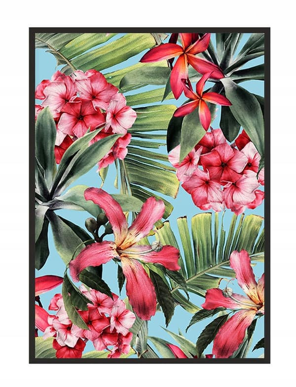 TAVELAFFIST I RAM 53x73 cm Blommor P1669