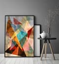 Miniatyrbillede 3 af 4: BILLEDPOKATER I RAMME 53x73 cm Geometri P1651