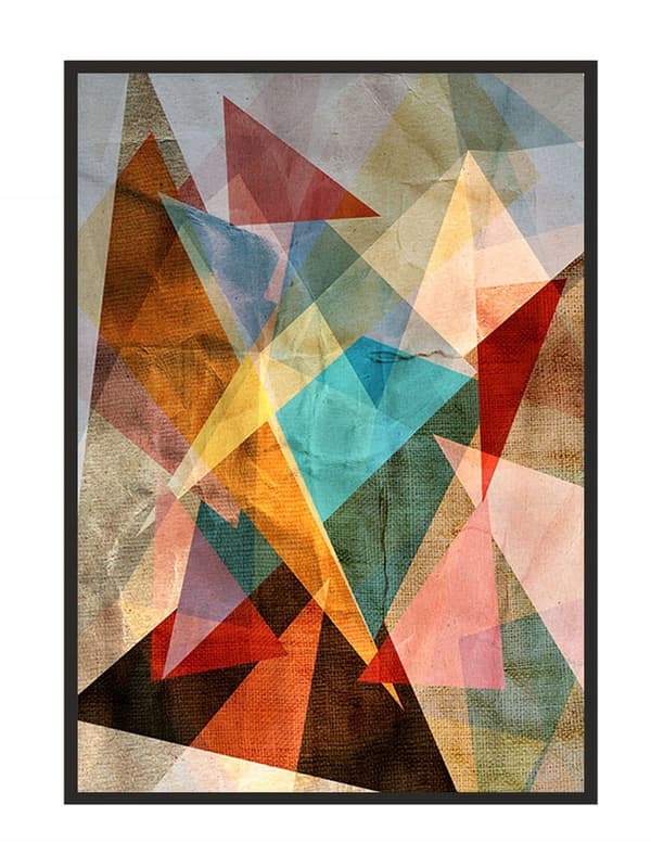 BILLEDPOKATER I RAMME 53x73 cm Geometri P1651