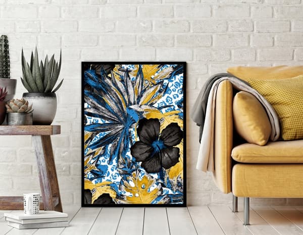 KUVAPUOLISTE KEHYISSÄ 53x73 cm Kukat P1607
