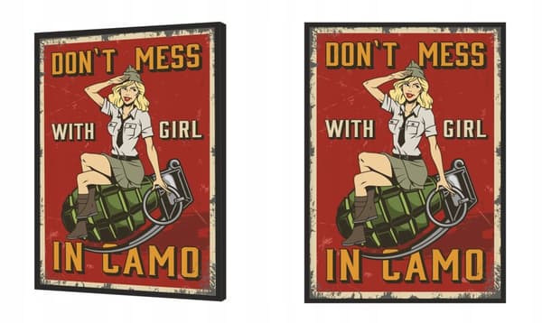KUVAPUOLISTE KEHYISSÄ 33x43 cm Garage Pinup P1572