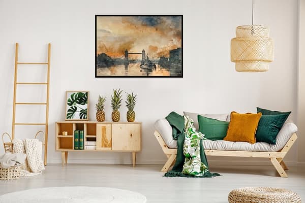 BILLEDPOKATER I RAMME 33x43 cm London P1556