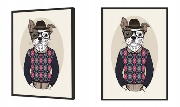 JULISTE KEHYISSÄ 33x43 cm Hipster Dog P1538