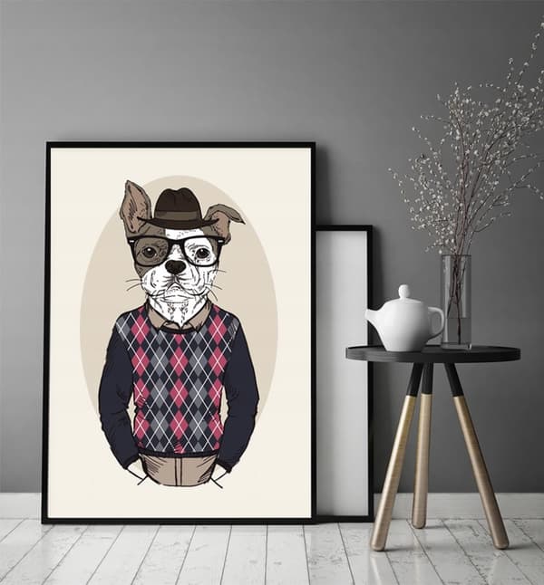JULISTE KEHYISSÄ 33x43 cm Hipster Dog P1538