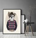 Pikkukuva 2 / 4: JULISTE KEHYISSÄ 33x43 cm Hipster Dog P1538