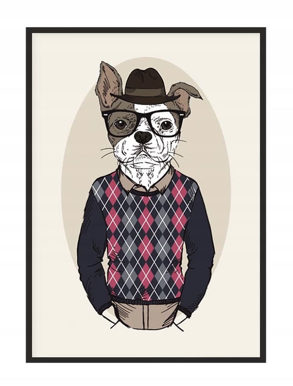 JULISTE KEHYISSÄ 33x43 cm Hipster Dog P1538