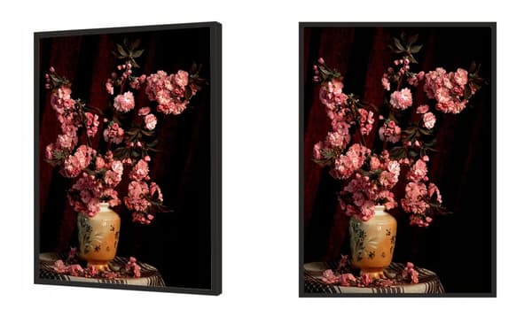 TAVELAFFIST I RAM 53x73 cm Blommor P1527