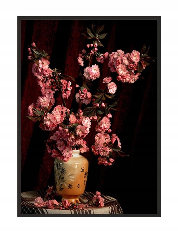 TAVELAFFIST I RAM 53x73 cm Blommor P1527