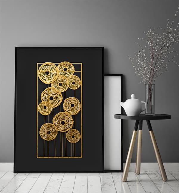 TAVELAFFIST I RAM 53x73 cm Blommor P1526