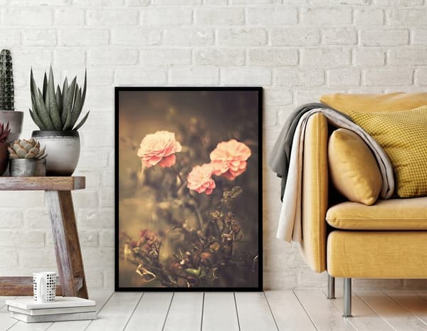 BILLEDPOKATER I RAMME 53x73 cm Blomster P1528