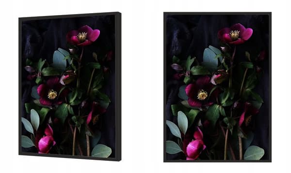BILLEDPOKATER I RAMME 53x73 cm Blomster P1525