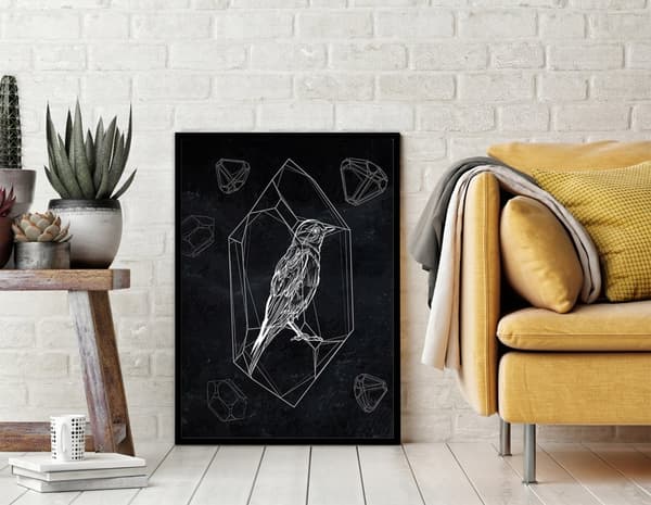 KUVAPUOLISTE KEHYISSÄ 53x73 cm Bird P1516