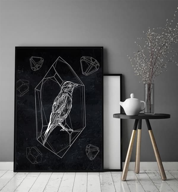 KUVAPUOLISTE KEHYISSÄ 53x73 cm Bird P1516