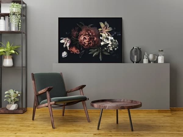 BILLEDPOKATER I RAMME 53x73 cm Blomster P1497
