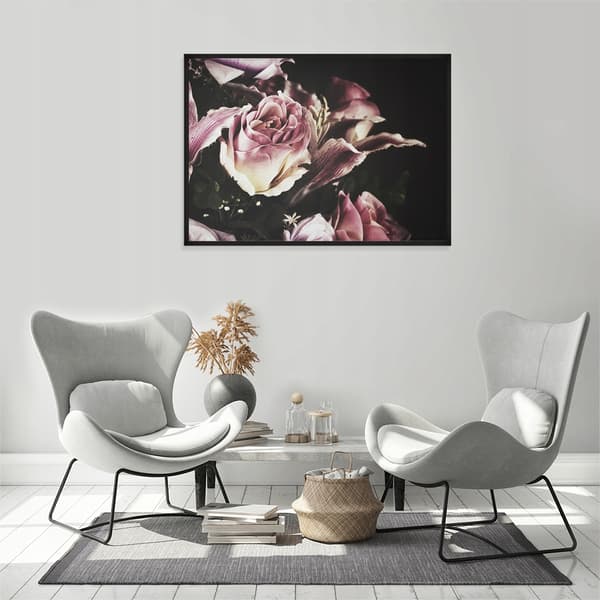 TAVELAFFIST I RAM 53x73 cm Blommor P1479