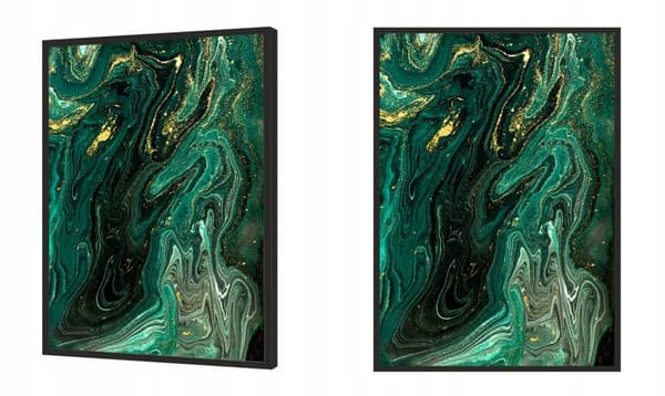 KUVAPUOLISTE KEHYISSÄ 53x73 cm Vihreä marmori P1465