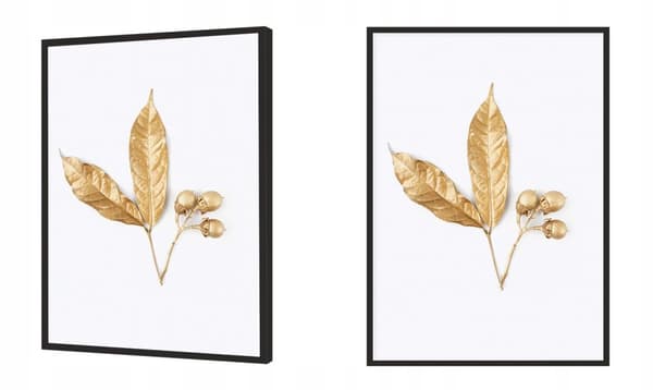 TAVELAFFIST I RAM 33x43 cm Guld P1433