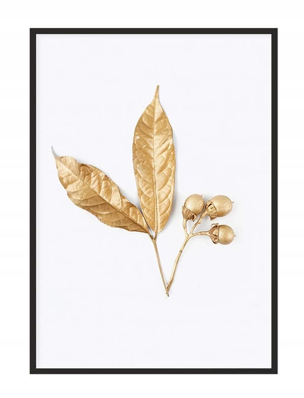 TAVELAFFIST I RAM 33x43 cm Guld P1433