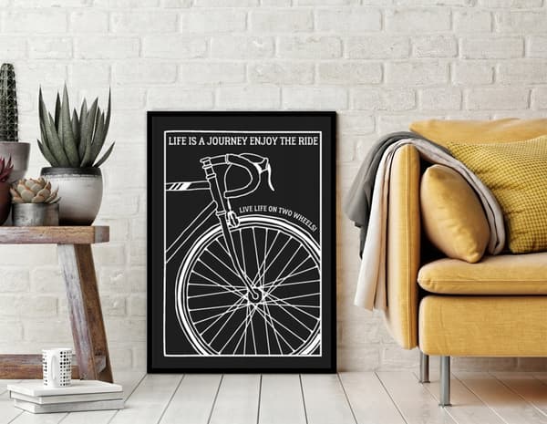 BILLEDPOKATER I RAMME 33x43 cm Cykel P1430