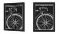 Miniatyrbillede 2 af 4: BILLEDPOKATER I RAMME 33x43 cm Cykel P1430
