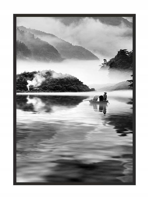TAVELAFFIST I RAM 53x73 cm Kina P1385