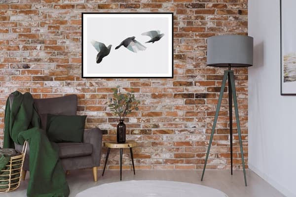 POSTER I RAM 33x43 cm Fåglar P1327