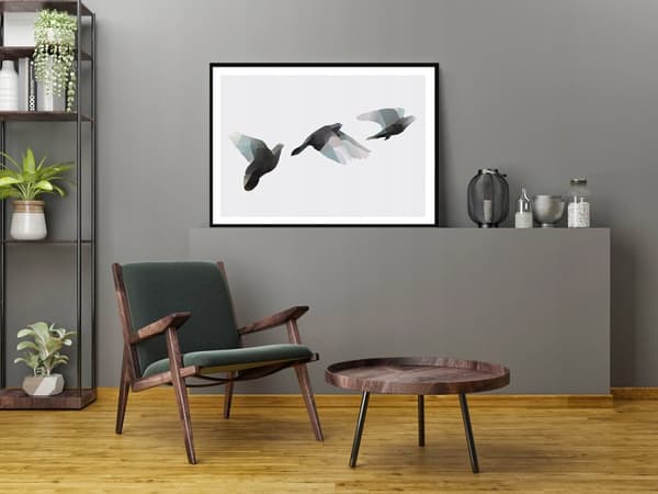 POSTER I RAM 33x43 cm Fåglar P1327