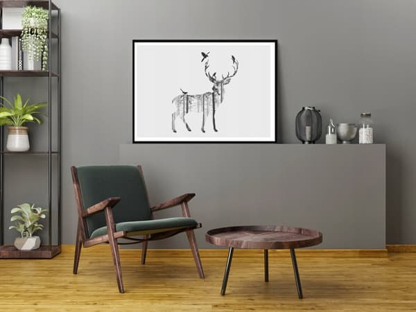 TAVELAFFIST I RAM 33x43 cm Hjort P1326