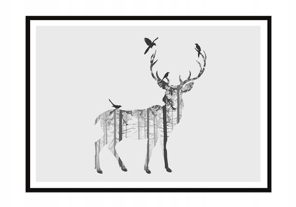 TAVELAFFIST I RAM 33x43 cm Hjort P1326
