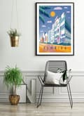 Miniatyrbild 3 av 4: TAVELAFFIST I RAM 33x43 cm Florida P1292