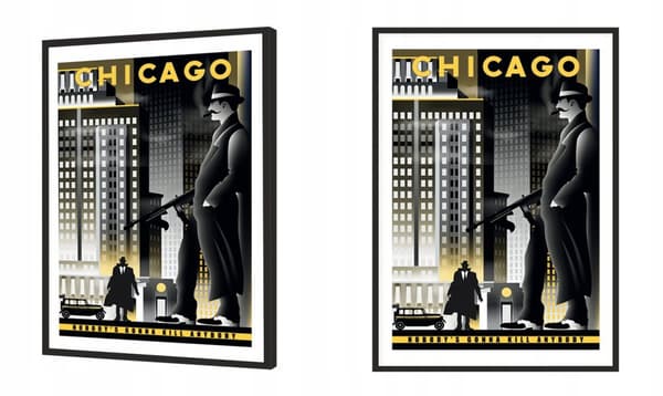 KUVAPOSTERI KEHYISSÄ 33x43 cm Chicago P1291