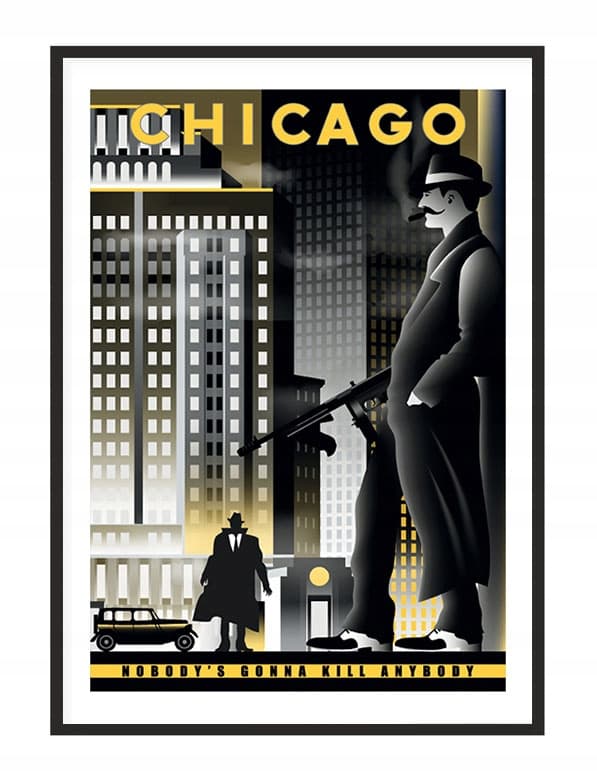 KUVAPOSTERI KEHYISSÄ 33x43 cm Chicago P1291
