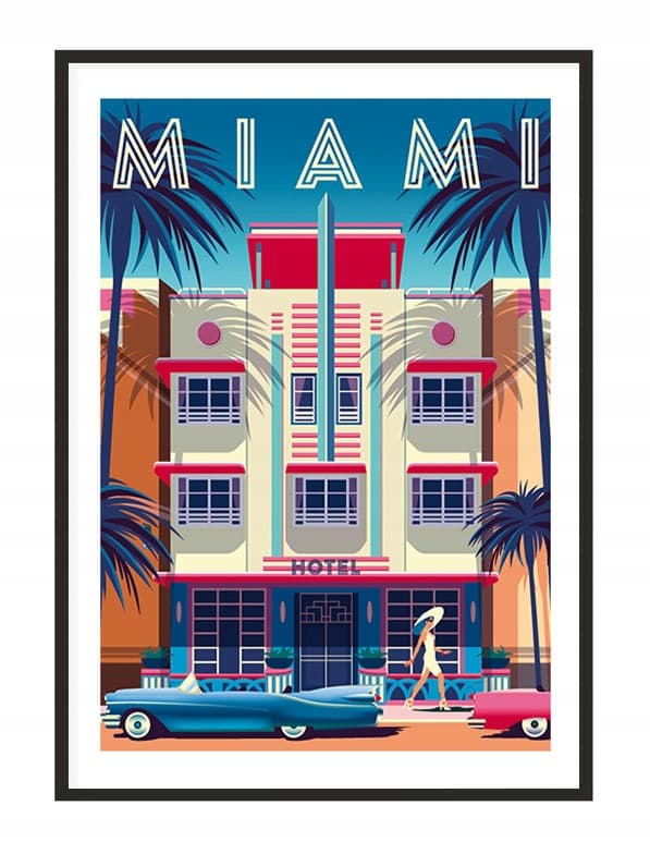 KUVAPOSTERI KEHYISSÄ 33x43 cm Miami P1277