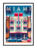 Pikkukuva 1 / 4: KUVAPOSTERI KEHYISSÄ 33x43 cm Miami P1277