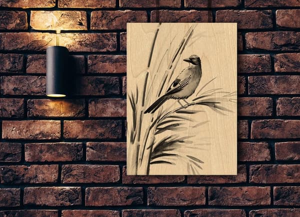 Puinen juliste Kuva vanerilla 28x39cm SP926