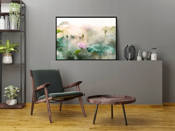 TAVELAFFIST I RAM 53x73 cm Blommor P1225