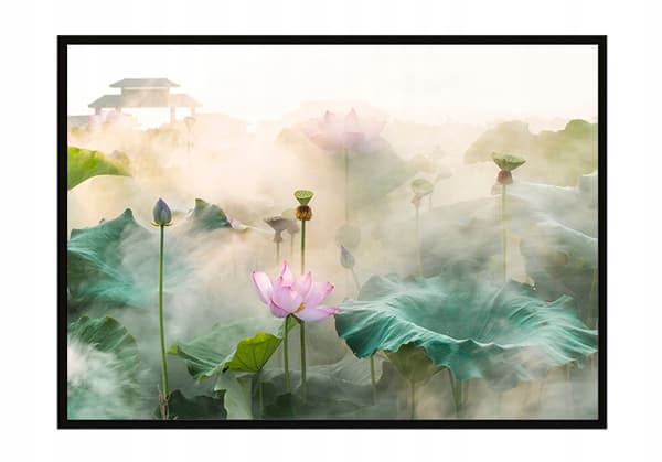 TAVELAFFIST I RAM 53x73 cm Blommor P1225