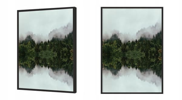 TAVELAFFIST I RAM 53x73 cm Skog P1168