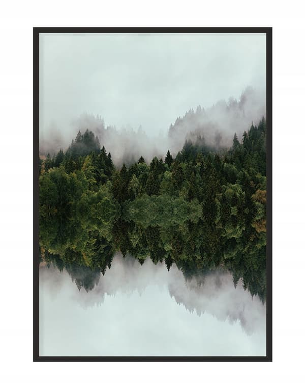 TAVELAFFIST I RAM 53x73 cm Skog P1168