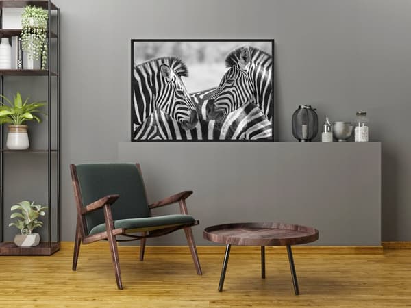 TAVELAFFIST I RAM 43x33 cm Zebror P928