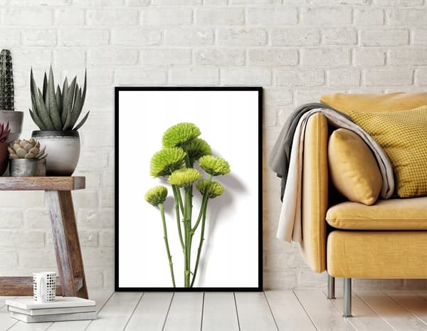 TAVELAFFIST I RAM 33x43 cm Blomma P882