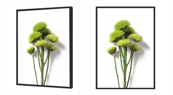 TAVELAFFIST I RAM 33x43 cm Blomma P882