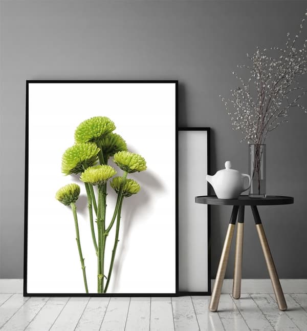 TAVELAFFIST I RAM 33x43 cm Blomma P882