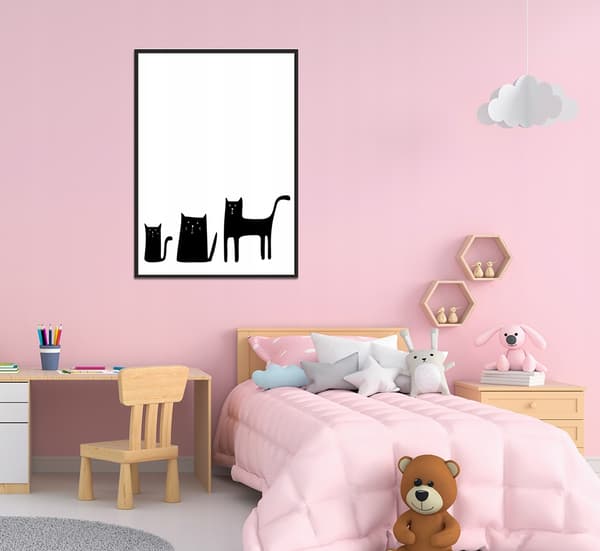KUVAPUOLISTE KEHYISSÄ 33x43 cm Kissat P140