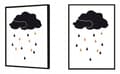 Miniatyrbillede 3 af 4: BILLEDPOKATER I RAMME 33x43 cm Regn P071