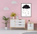 Miniatyrbillede 4 af 4: BILLEDPOKATER I RAMME 33x43 cm Regn P071