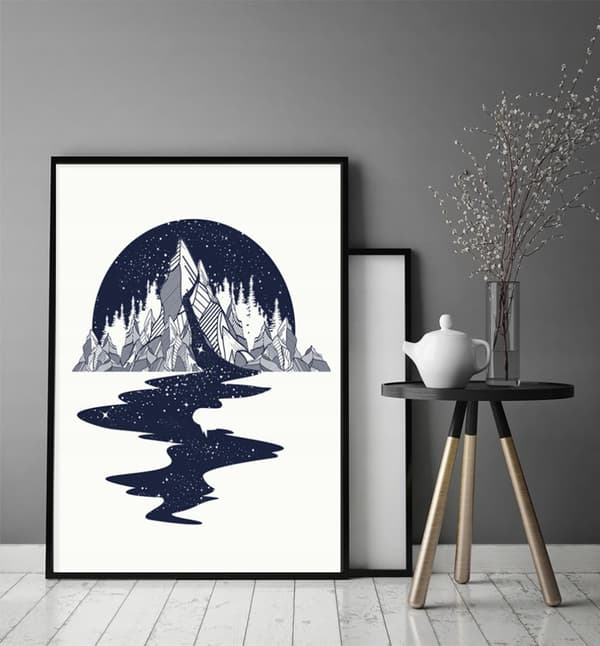 POSTER I RAM 53x73 cm Berg P1090