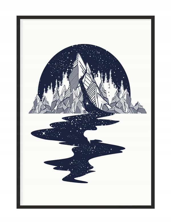 POSTER I RAM 53x73 cm Berg P1090