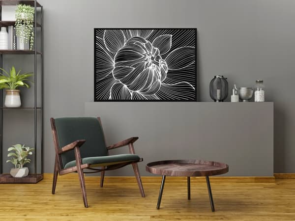 BILLEDPOKATER I RAMME 53x73 cm Blomst P1059